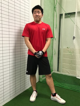 「トレーニング」｜「アイテム（その他シューズ）」を使った、KIDさん（メンズ・177cm）の春コーディネート