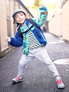 「もこもこ」｜zenさん（キッズ・100cm）の冬コーディネート