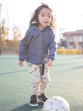 「WILD THINGS（ワイルドシングス）のアイテム（パンツ）」を使った、zenさん（キッズ・100cm）の春コーディネート