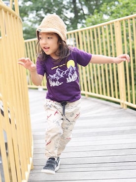 「WILD THINGS（ワイルドシングス）のアイテム（パンツ）」を使った、zenさん（キッズ・100cm）の夏コーディネート