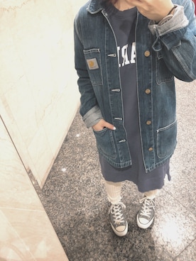 「アイテム（ワンピース/ドレス、ブルー系）」を使った、K☆eiさん（レディース・146cm）の秋コーディネート