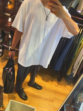 「SHIPS（シップス）のアイテム（その他シューズ）」を使った、さくさん（メンズ・182cm）の夏コーディネート