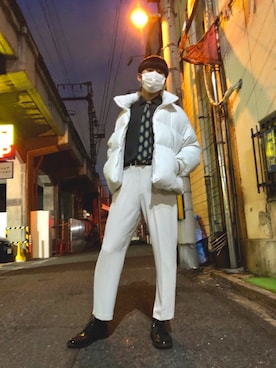 「アイテム（フォーマルスーツ/小物）」を使った、ISAさん（メンズ・181cm・10代）の冬コーディネート