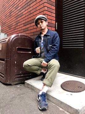 「Saucony（サッカニー）のアイテム」を使った、マサッヒロさん（メンズ・168cm）の秋コーディネート