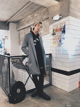 「SHEPHERD（シェパード）のアイテム」を使った、小潘さん（メンズ・176cm）の冬コーディネート
