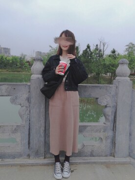 「サーマルスカート」｜Murielさん（レディース・163cm）の春コーディネート