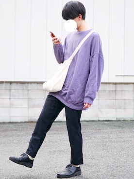 「ショルダーバック」｜「アイテム（その他）」を使った、89さん（メンズ・168cm）の秋コーディネート
