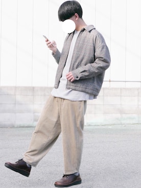 「アイテム（ブルゾン）」を使った、89さん（メンズ・168cm・10代）の秋コーディネート