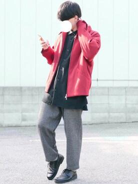 「アイテム（ブルゾン）」を使った、89さん（メンズ・168cm・10代）の秋コーディネート