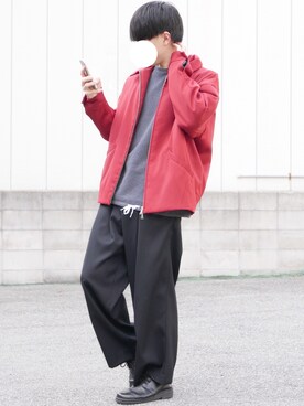 「アイテム（ブルゾン）」を使った、89さん（メンズ・168cm・10代）の冬コーディネート