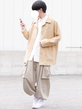 「Clut（クルト）のアイテム」を使った、89さん（メンズ・168cm）の春コーディネート