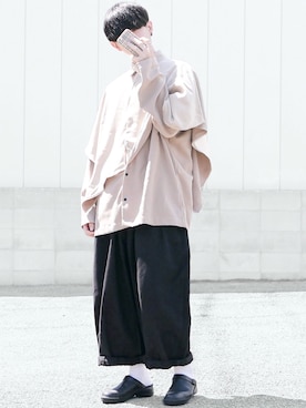 「N.HOOLYWOOD」｜「アイテム（その他シューズ）」を使った、89さん（メンズ・168cm）の秋コーディネート