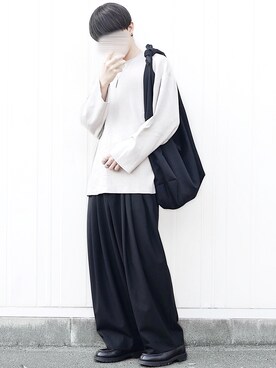 「HARE」｜「アイテム（モカシン/デッキシューズ）」を使った、89さん（メンズ・168cm）の冬コーディネート