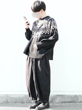 「Tabio（タビオ）のTabio MEN/ メンズ 太リブショートソックス（ソックス/靴下）」を使った、89さん（メンズ・168cm）の冬コーディネート