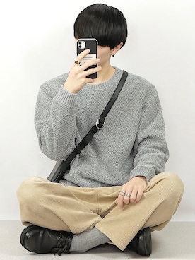 「Tabio（タビオ）のTabio MEN/ メンズ 太リブショートソックス（ソックス/靴下）」を使った、89さん（メンズ・168cm）の冬コーディネート