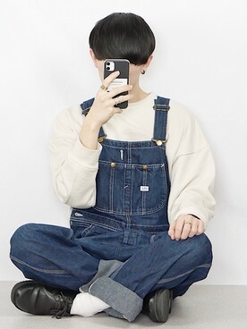 「Lee（リー）のアイテム（サロペット/オーバーオール）」を使った、89さん（メンズ・168cm）の春コーディネート