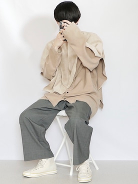 「N.HOOLYWOOD」｜「アイテム（その他）」を使った、89さん（メンズ・168cm）の春コーディネート