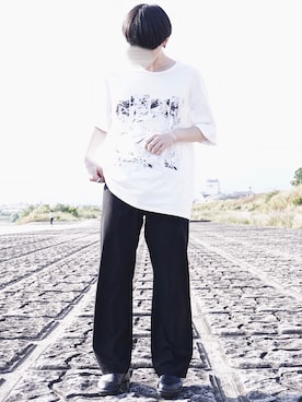 「sunsea」｜「アイテム（その他シューズ）」を使った、89さん（メンズ・168cm）の夏コーディネート