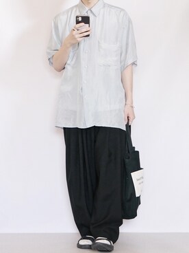 「シルク」｜「アイテム（その他）」を使った、89さん（メンズ・168cm）の夏コーディネート