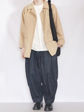 「KLEMAN（クレマン）の＜KLEMAN＞ PADRE/シューズ（モカシン/デッキシューズ）」を使った、89さん（メンズ・168cm）の秋コーディネート