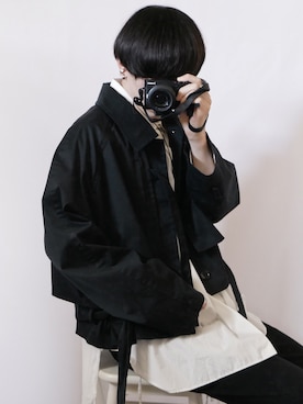 「トレンチ」｜「アイテム（ブルゾン）」を使った、89さん（メンズ・168cm）の秋コーディネート