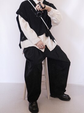 「MINUS（マイナス）のアイテム（トップス）」を使った、89さん（メンズ・168cm）の秋コーディネート