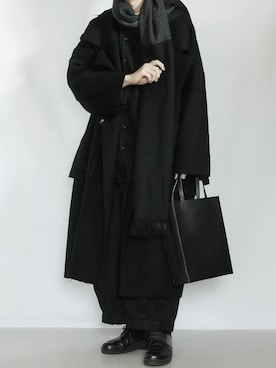 「my beautiful landlet（マイビューティフルランドレット）のアイテム（トレンチコート）」を使った、89さん（メンズ・168cm）の冬コーディネート