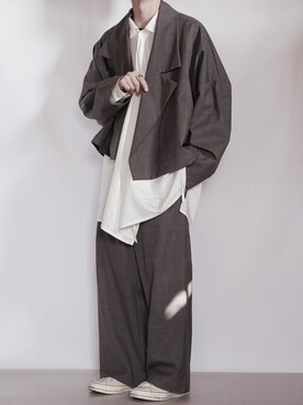 「my beautiful landlet（マイビューティフルランドレット）のアイテム（ブルゾン）」を使った、89さん（メンズ・168cm）の春コーディネート
