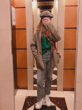 「LAP（ラップ）のアイテム」を使った、yanyannさん（レディース・163cm）の冬コーディネート