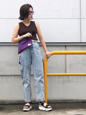 「UNITED ARROWS（ユナイテッドアローズ）のアイテム（ボディバッグ/ウエストポーチ）」を使った、Naoさん（レディース・158cm）の夏コーディネート