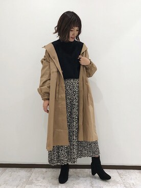 「秋のブラウンスタイル」｜「アイテム（その他アウター）」を使った、Naoさん（レディース・158cm）の秋コーディネート