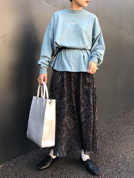 「JEANASIS（ジーナシス）のアイテム（バレエシューズ）」を使った、Naoさん（レディース・158cm）の春コーディネート