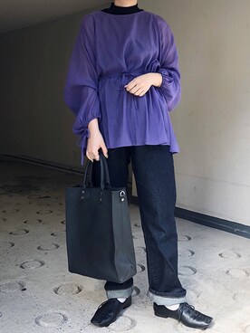 「JEANASIS（ジーナシス）のアイテム（バレエシューズ）」を使った、Naoさん（レディース・158cm）の春コーディネート