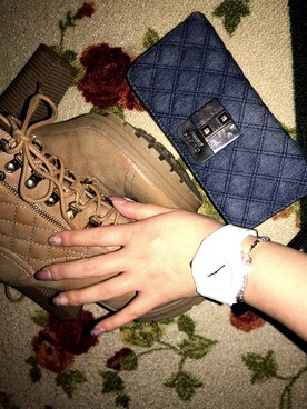 「Guess（ゲス）のアイテム（財布/小物）」を使った、희원さん（レディース・167cm）の春コーディネート