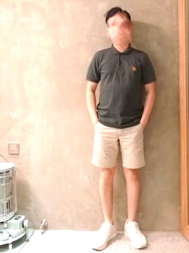 「TOPMAN（トップマン）のアイテム（カーゴパンツ）」を使った、Alv. さん（メンズ・167cm）の夏コーディネート