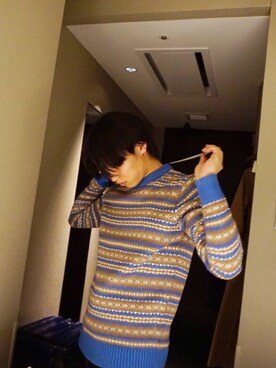 「USEDo（ユーズド）のアイテム（トップス）」を使った、Rさん（メンズ・170cm）の春コーディネート