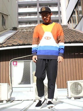 「Champion（チャンピオン）のアイテム（レッグウェア）」を使った、タータスストアー大阪さん（メンズ・174cm）の秋コーディネート