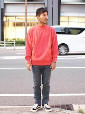 「Champion（チャンピオン）のアイテム（レッグウェア）」を使った、タータスストアー大阪さん（メンズ・174cm）の秋コーディネート