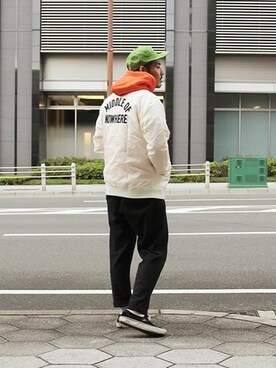 「BRIXTON（ブリクストン）のアイテム」を使った、タータスストアー大阪さん（メンズ・174cm）の春コーディネート