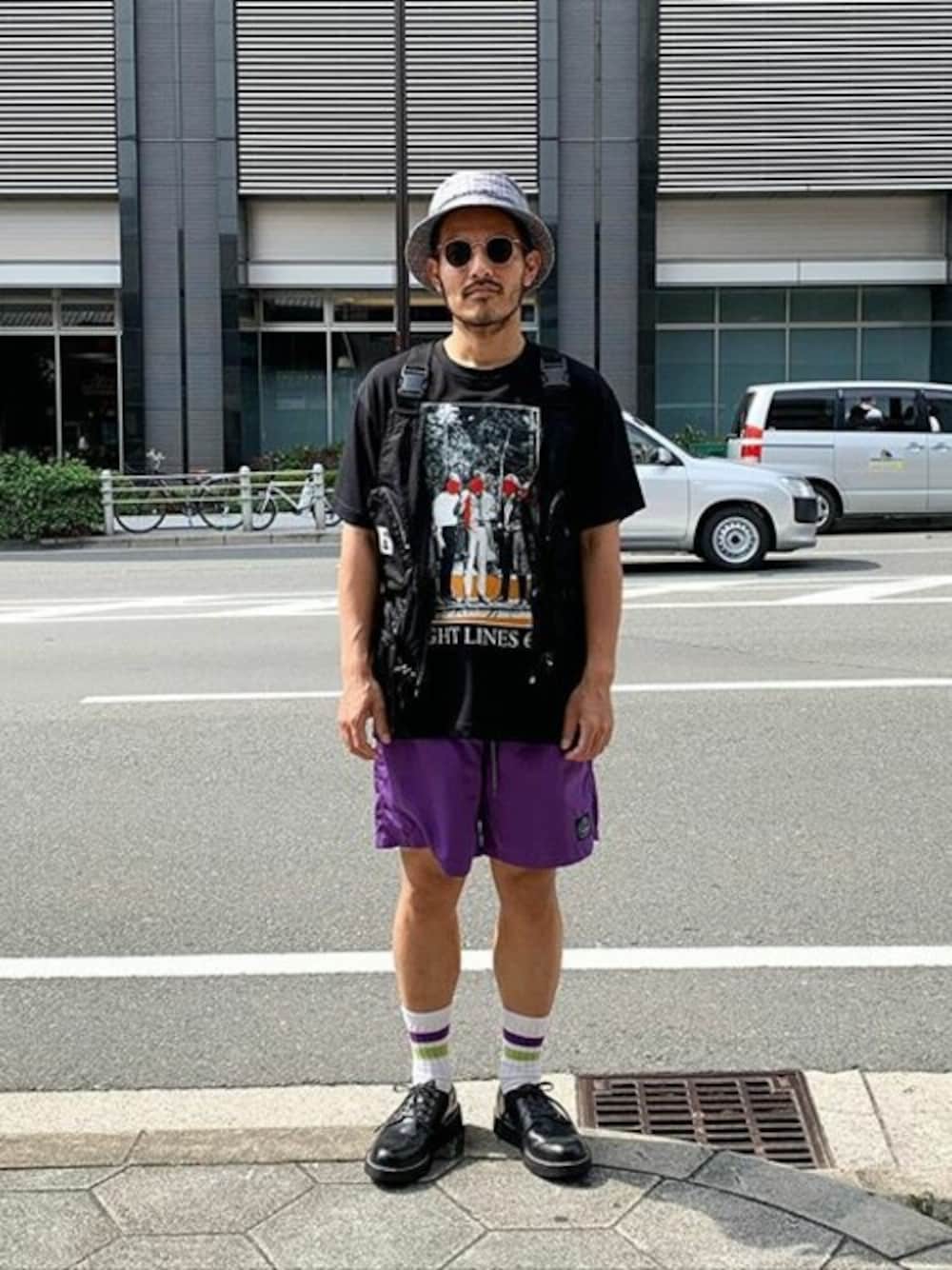 「wonderland、Champion、brixton、ootd、夏コーデ、poler、BROKEN HOMME、POLeR OUTDOOR STAFF、PST、ABU GARCIA」｜「Championの【CHAMPION】ダブルドライメッシュタンク（タンクトップ、ホワイト系）」を使った、タータスストアー大阪さん（メンズ・174cm）の夏コーディネートの1枚目の写真
