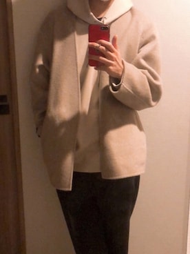 「JOURNAL STANDARD（ジャーナルスタンダード）のアイテム（ノーカラージャケット）」を使った、ぽかりさん（メンズ・179cm）の冬コーディネート