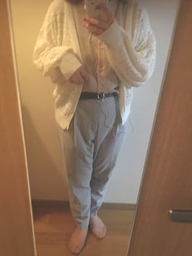 「AS KNOW AS」｜「アイテム（パンツ）」を使った、N a t s u k i 🐰さん（レディース・157cm）の秋コーディネート