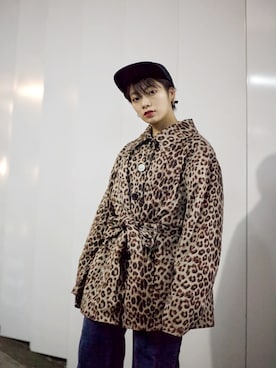 「原宿」｜「アイテム（トレンチコート）」を使った、Thrifttokyoさん（レディース・160cm）の冬コーディネート