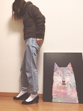 「LANDWARDS（ランドワーズ）のアイテム」を使った、kii610さん（レディース・161cm）の冬コーディネート