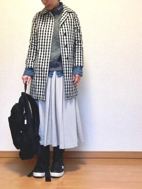 「アラフォーコーデ」｜「アイテム（ステンカラーコート）」を使った、kii610さん（レディース・161cm）の秋コーディネート