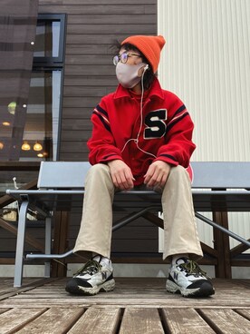 スタジャンを使った ニット帽 の人気ファッションコーディネート 年齢 45歳 49歳 Wear