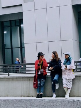 「PUMA(プーマ)のアイテム(アクセサリー)」を使った、国家一级退堂鼓表演艺术家さん(レディース・160cm)の春コーディネート