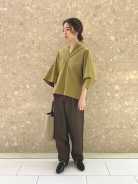 「URBAN RESEARCH（アーバンリサーチ）のオペラシューズ（パンプス）」を使った、suzukoさん（レディース・152cm）の春コーディネート