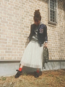 「アイテム（ピアス（両耳用））」を使った、♡、。・S♡、。・:*:・さん（レディース・159cm・30代）の春コーディネート
