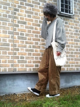 「adidas（アディダス）の【adidas】 オリジナルス スーパースタースリッポン[Superstar Slip On W]◆（スリッポン）」を使った、♡、。・S♡、。・:*:・さん（レディース・159cm）の秋コーディネート